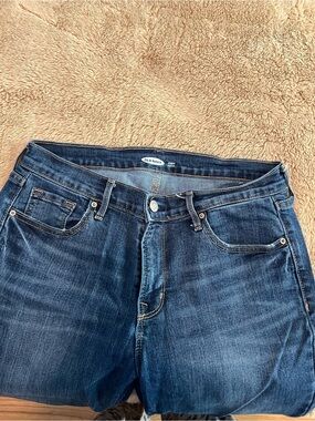 Old Navy Women's Blue Straight-Leg Jeans